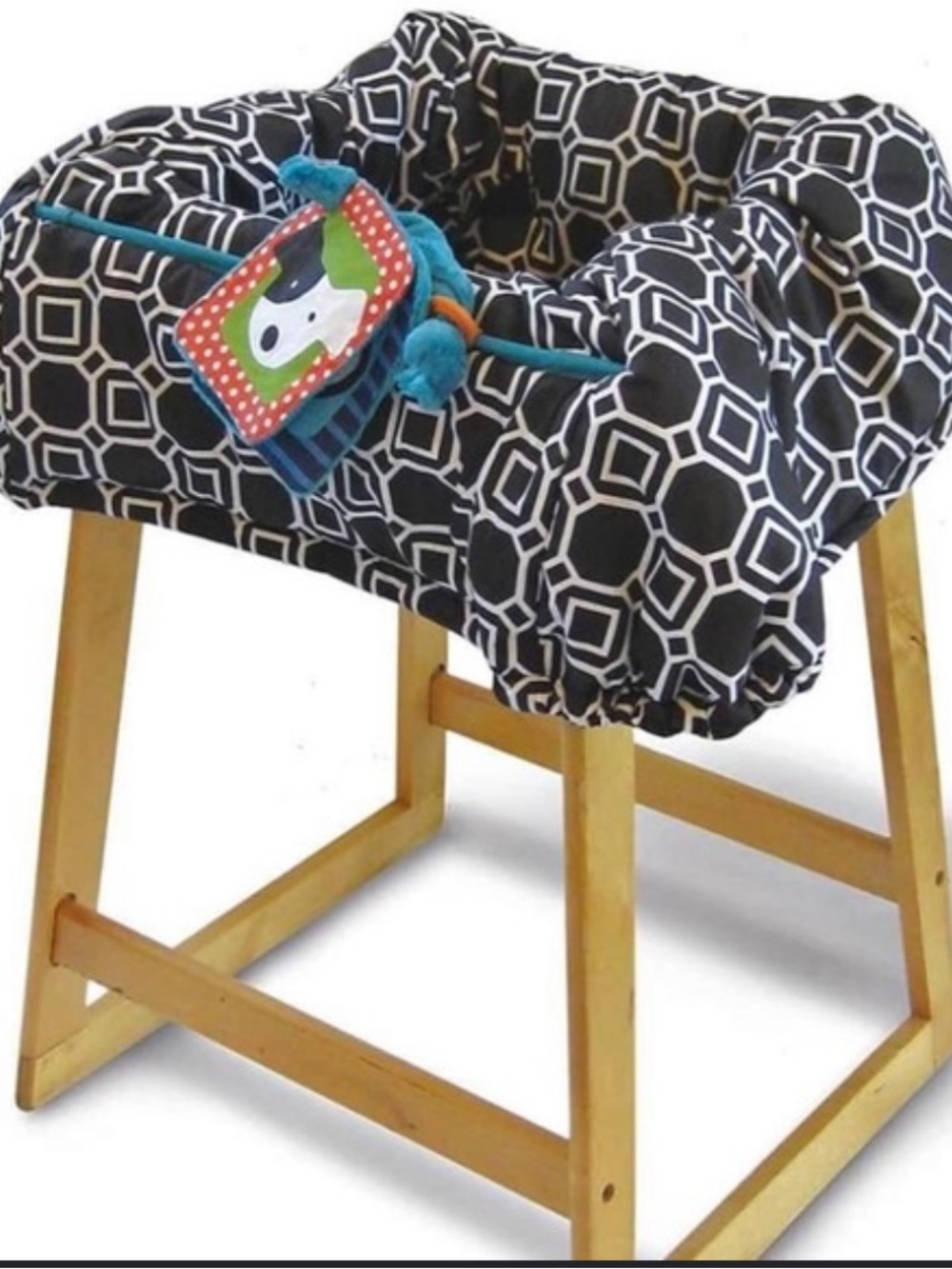Boppy Shopping Cart and Restaurant High Chair Cover infant seat black & white